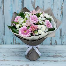 Букет цветов из:  Герберы, Альстромерии и Хризантемы #REPLACE_PRED# Старково