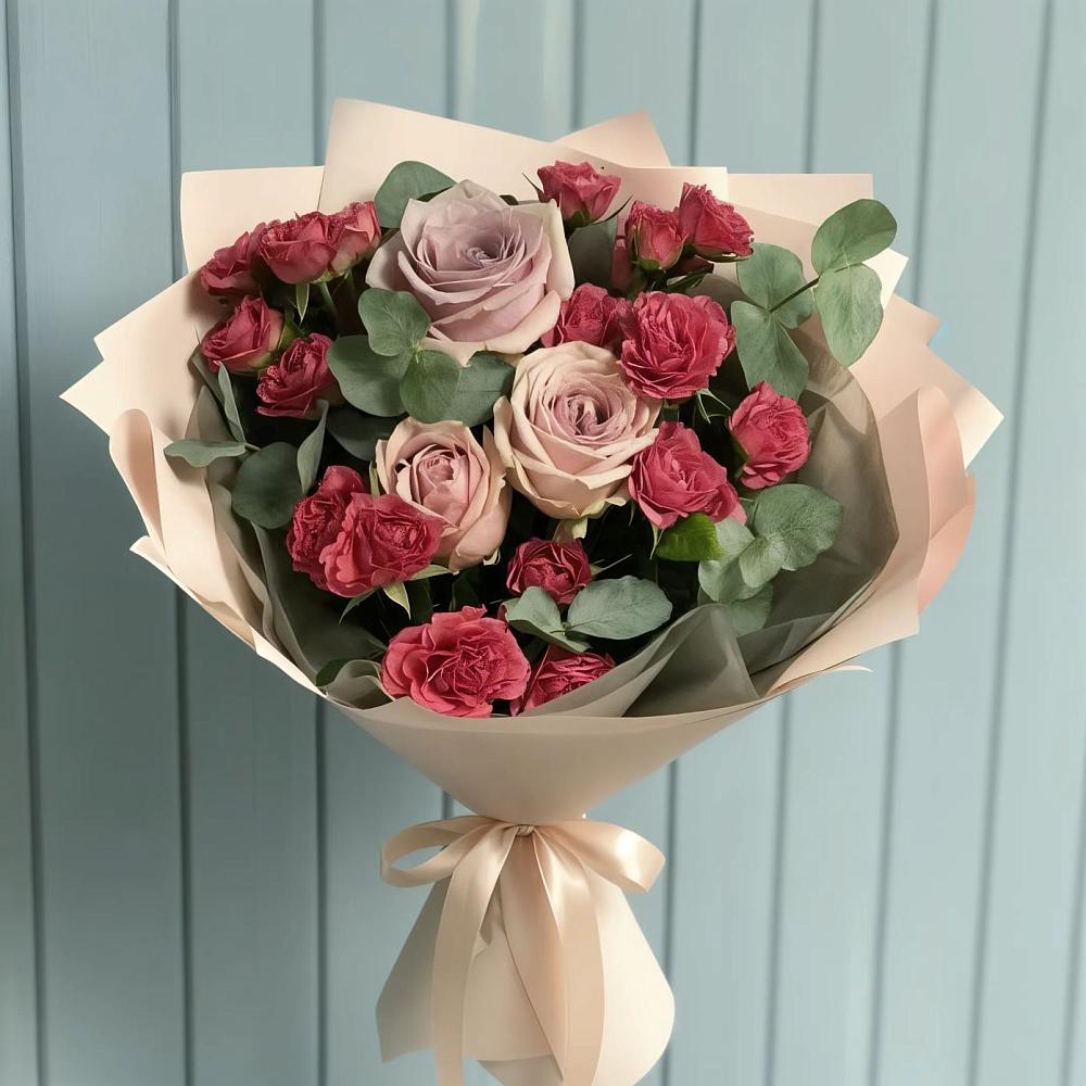 Букет цветов из: Гвоздики и Розы в Старково