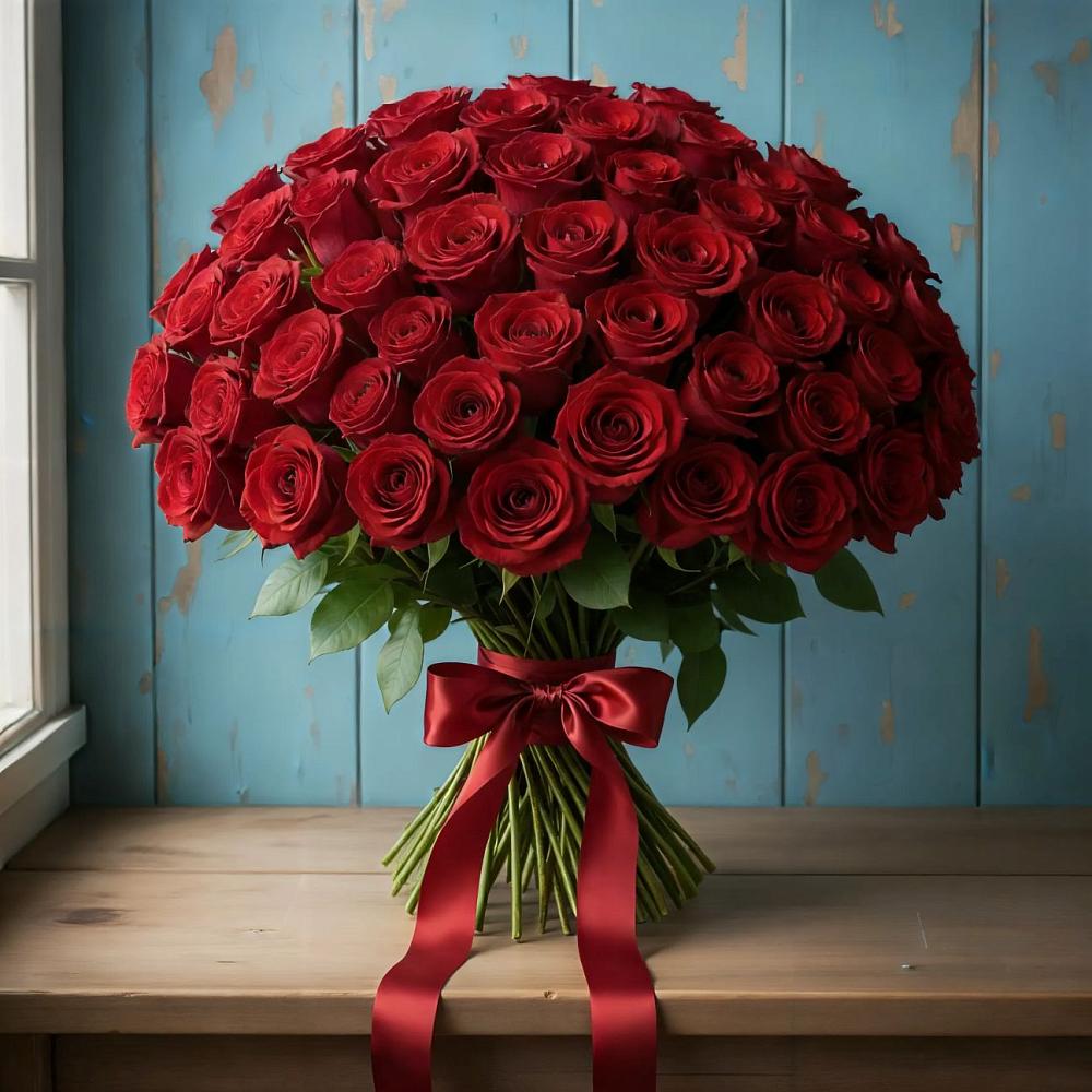 Букет Красные розы Блэк Меджик в Старково