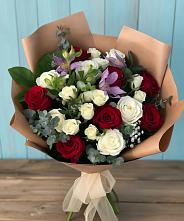 Букет цветов из:  Розы и Альстромерии в Старково