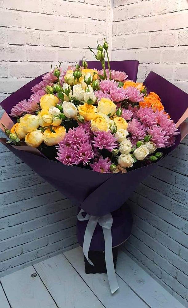 Букет цветов из: Хризантемы и Розы в Старково