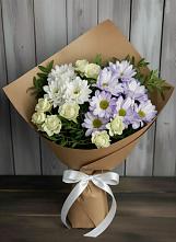 Букет цветов из:  Хризантемы и Розы в Старково
