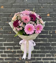 Букет цветов из:  Герберы и Хризантемы в Старково