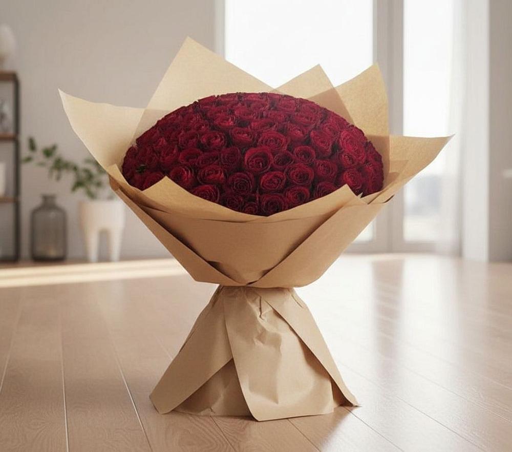Букет 101 Красная роза в Старково