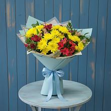 Букет цветов из:  Альстромерии и Хризантемы в Старково