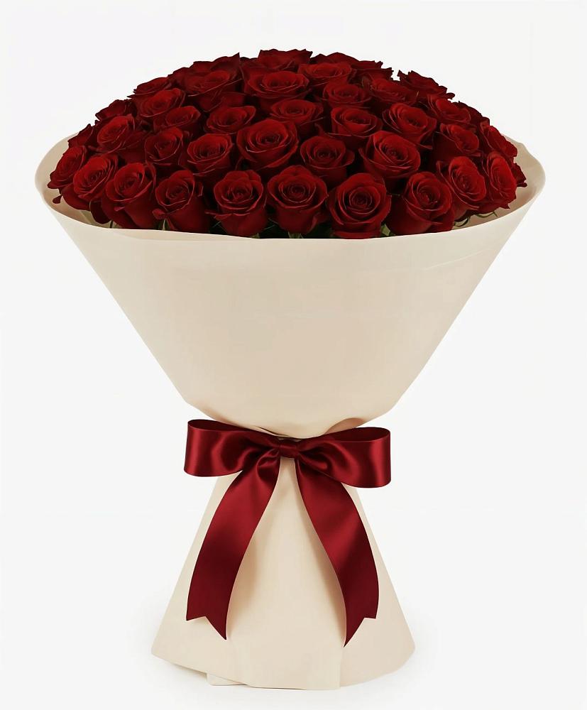 Букет 101 Бордовая роза Блэк Бакарра в Старково